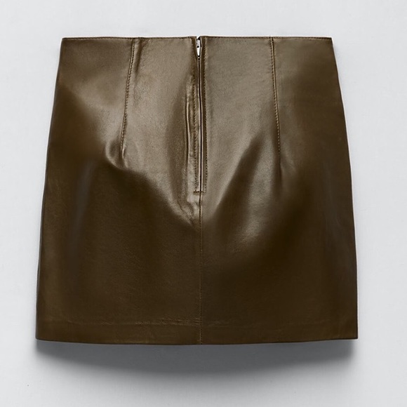 Zara Leather Edition Sheep Leather Mini Skirt - Picture 3 of 5